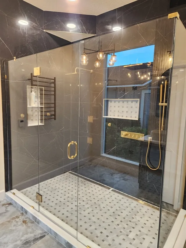 Bathroom remodel with walk-in shower