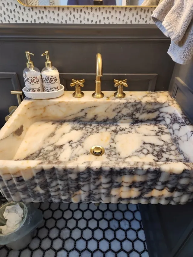 Bathroom sink and faucet installation