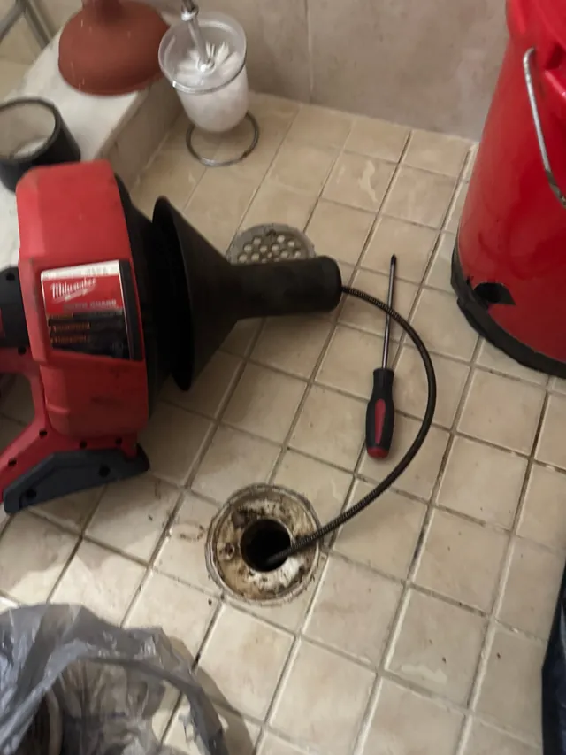 Bathroom drain cleared following inspection