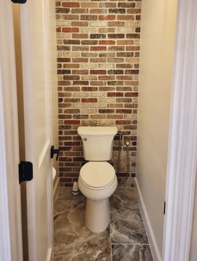 New toilet installation