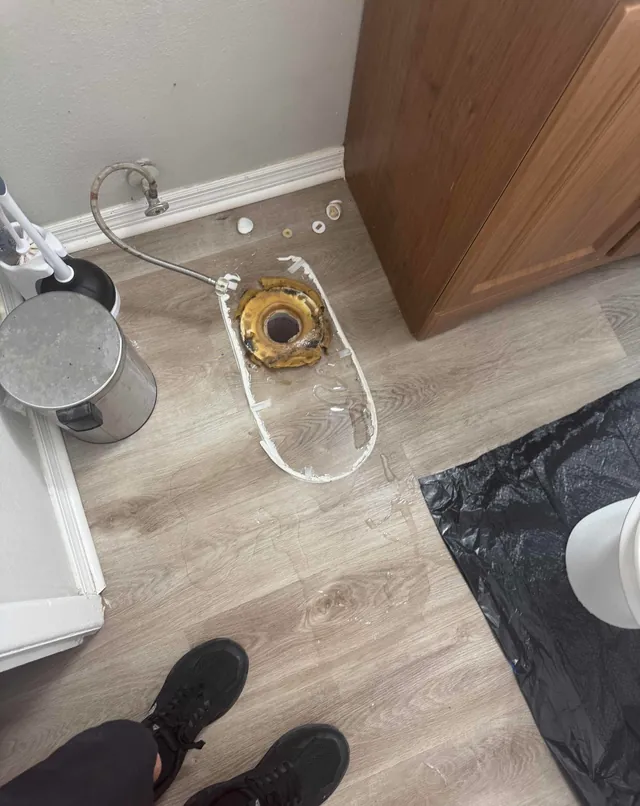 Residential toilet fixture installation