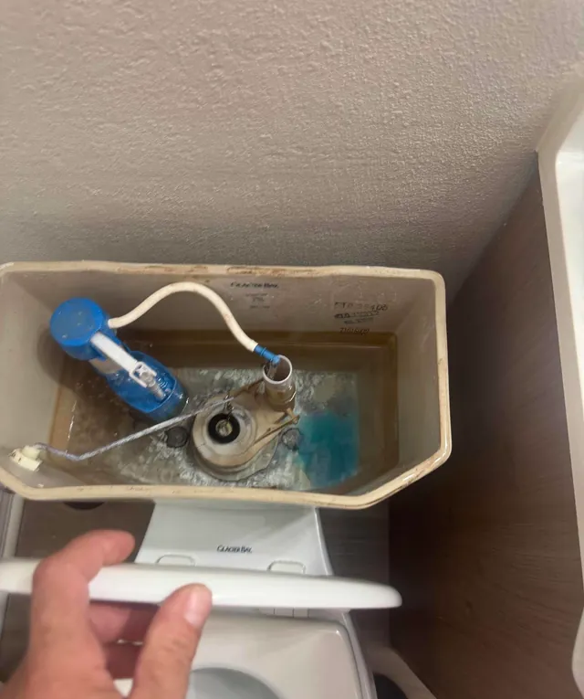 Toilet flushing repair completed