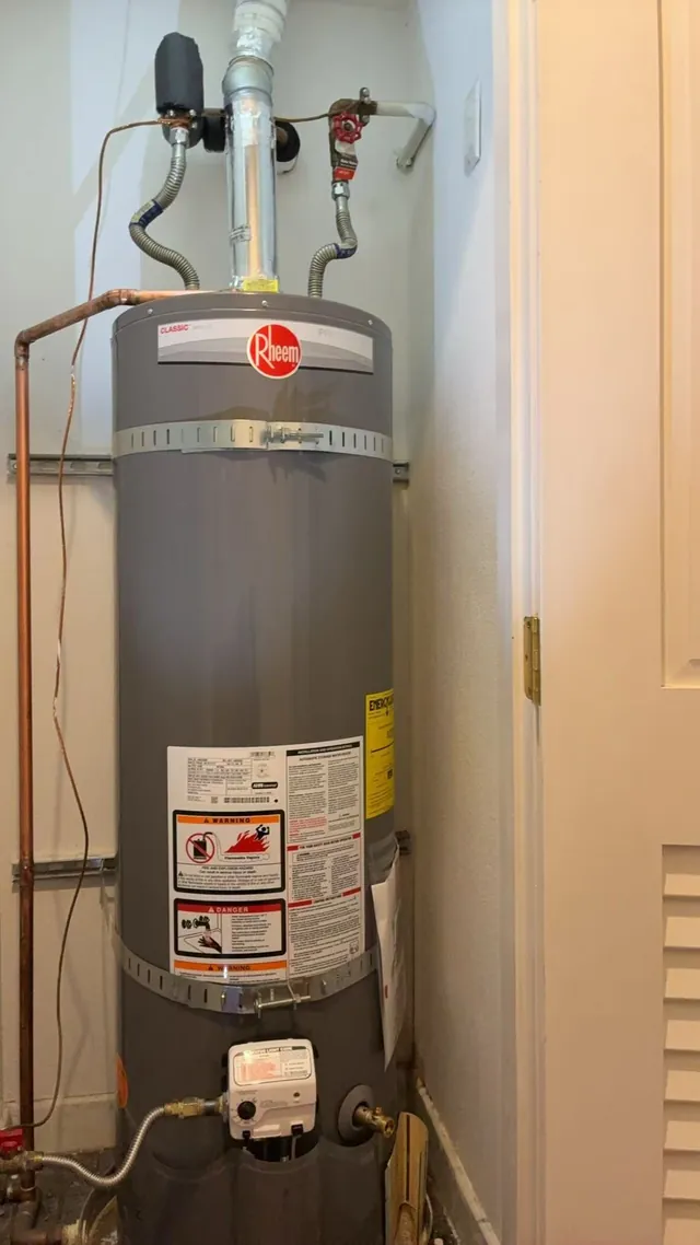 Tank water heater installation